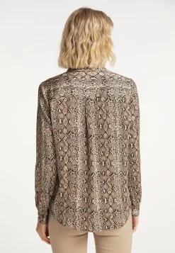 Usha Overhemden Blouse Dames Lichtbruin / Donkerbruin -Aanbiedingen Usha Winkel 02901adf8556beb18b19f11900fc3357