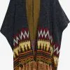 Ponchos & Kimonos Cape Dames Blauw -Aanbiedingen Usha Winkel 0a9a833e4153b387e1d91402ff987e41