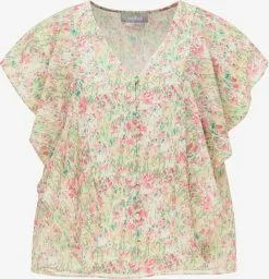 Usha Blouses Met Korte Mouw Blouse Dames Lichtgroen