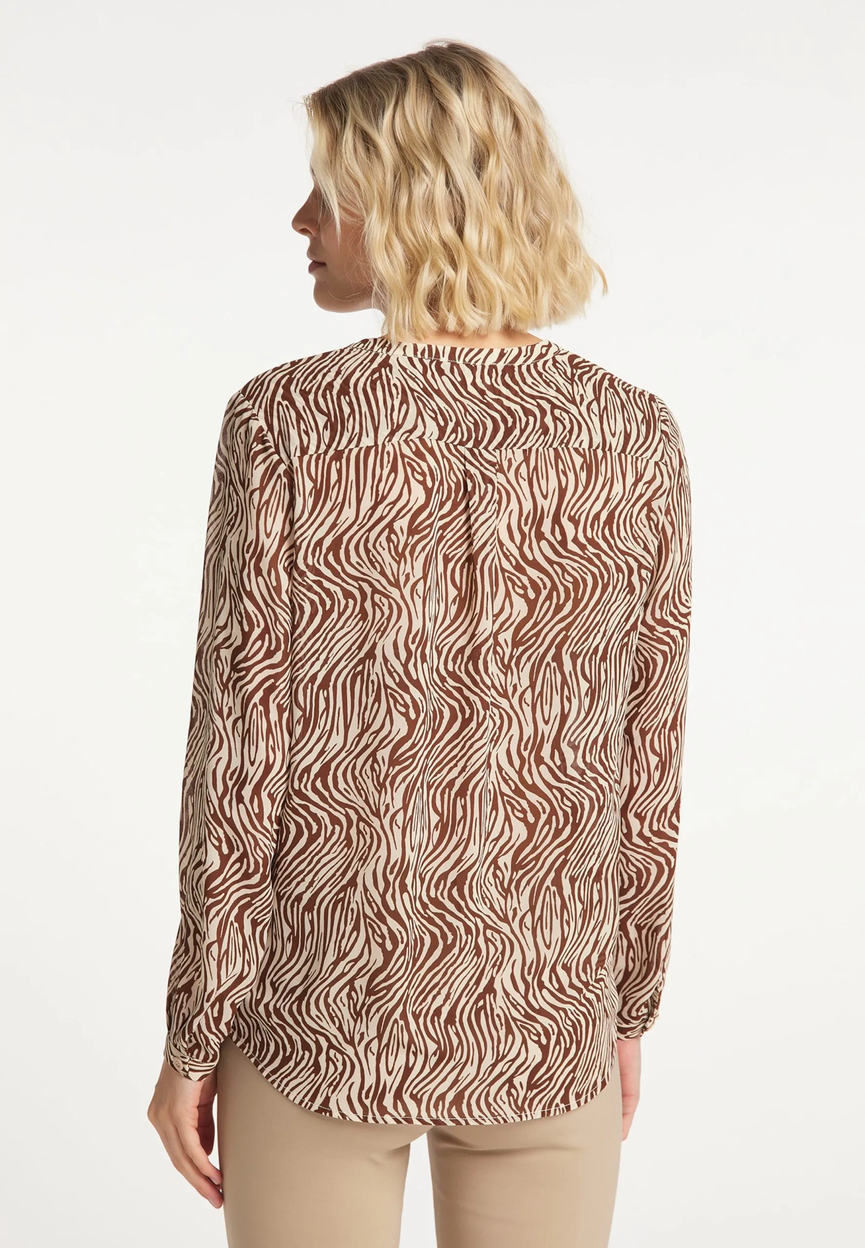 Usha Blouses & Tunieken Blouse Dames Beige / Mokka 4 Usha Blouses & Tunieken Blouse Dames Beige / Mokka - Afbeelding 3