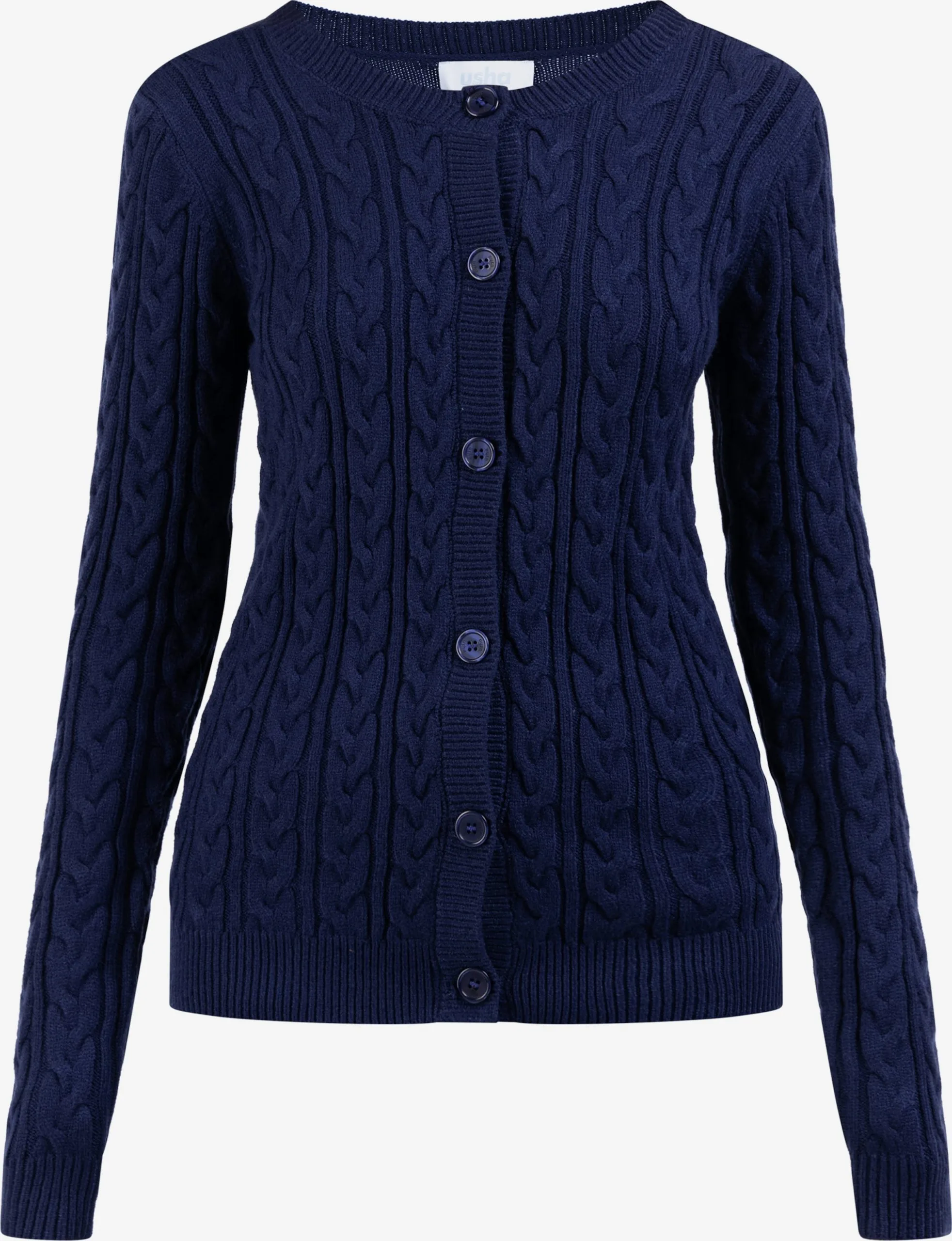 Vesten Gebreid Vest Dames Blauw 3 Vesten Gebreid Vest Dames Blauw