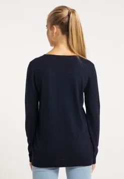 Fijngebreide Truien Trui Dames Nachtblauw / Lichtblauw -Aanbiedingen Usha Winkel 105bfc26a9b442b4dbe9c5c1343562f4