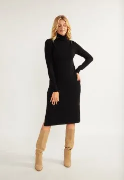 Gebreide Jurken Gebreide Jurk Dames Zwart -Aanbiedingen Usha Winkel 12c944a92cba9f51bc1778be6597eb3f