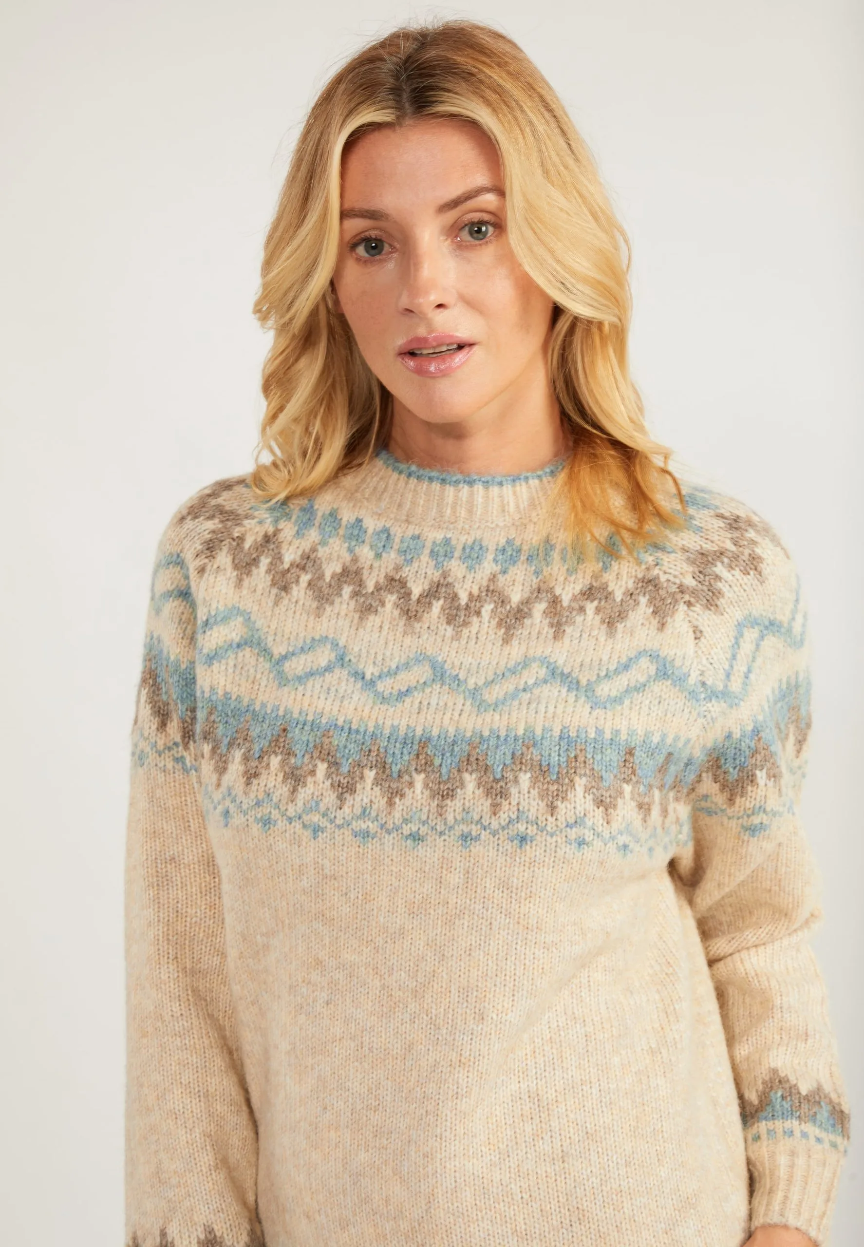 Gebreide Jurken Gebreide Jurk Fenia Dames Beige 7 Gebreide Jurken Gebreide Jurk Fenia Dames Beige - Afbeelding 5