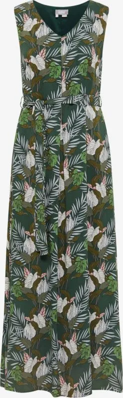 Usha Maxi Jurken Jurk Dames Olijfgroen / Donkergroen