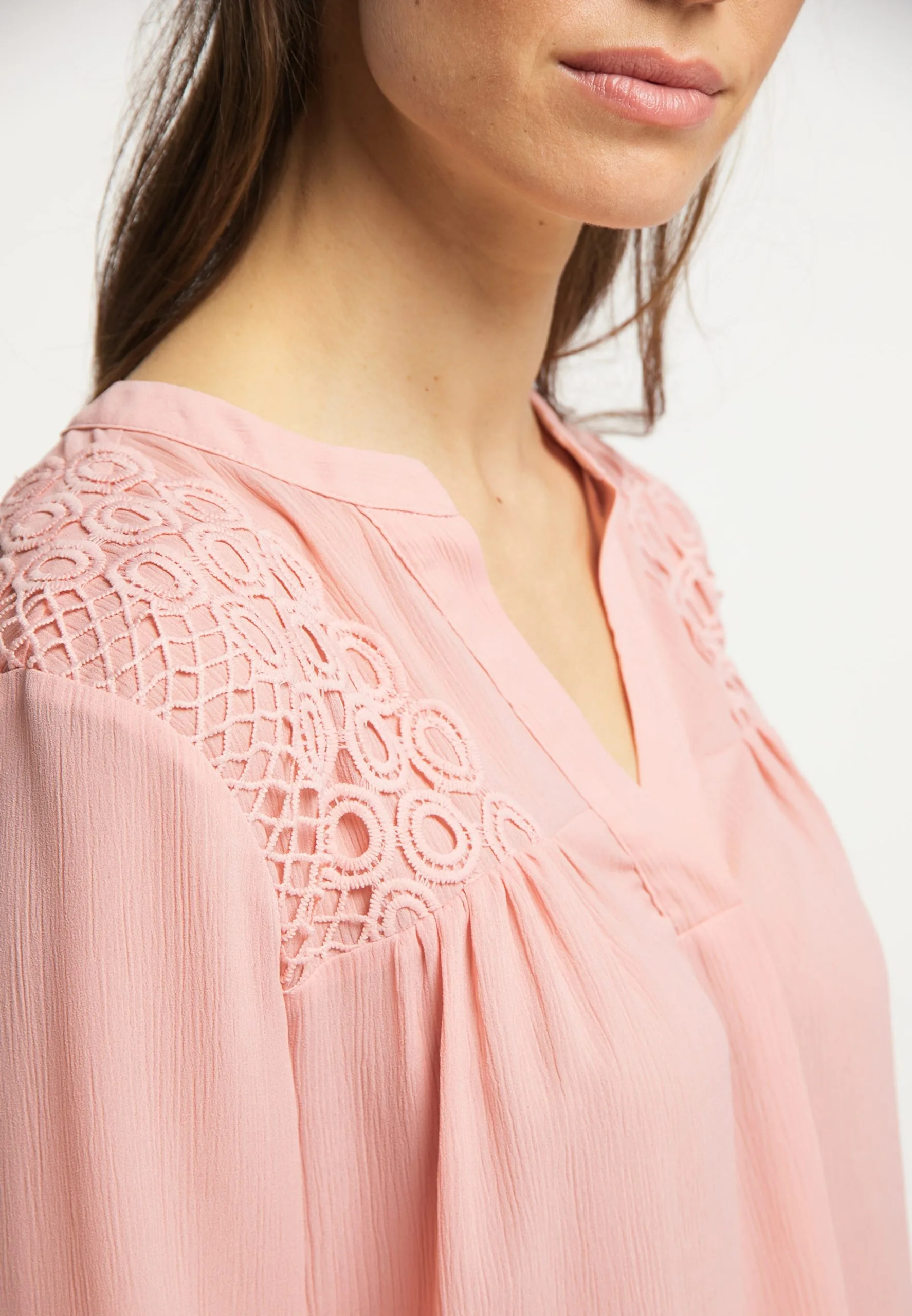 Kanten Blouses Blouse Dames Rosa 7 Kanten Blouses Blouse Dames Rosa - Afbeelding 5