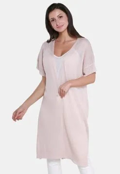 Usha Vesten Gebreid Vest Dames Pastelroze