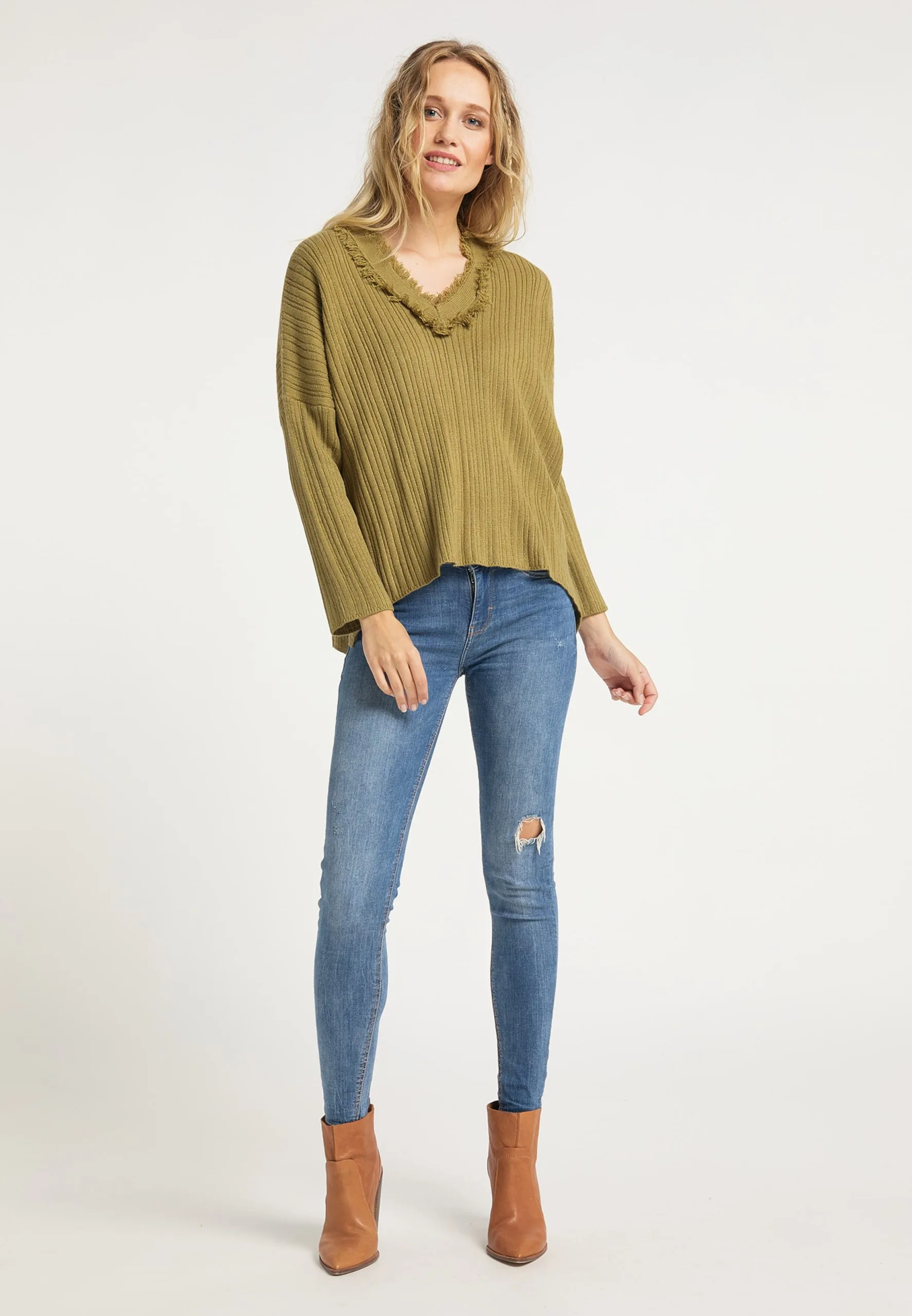 Fijngebreide Truien Trui Dames Riet 6 Fijngebreide Truien Trui Dames Riet - Afbeelding 4