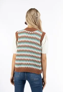 Fijngebreide Truien Trui Rakata Dames Bruin -Aanbiedingen Usha Winkel 2b09e26392492667990ea0ef7b24670c