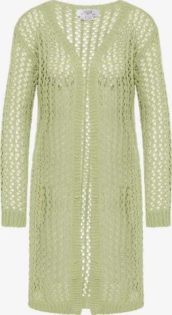 Vesten Gebreid Vest Dames Mintgroen