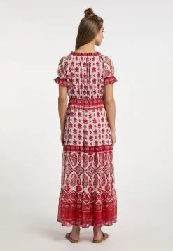 Maxi Jurken Jurk Dames Rood -Aanbiedingen Usha Winkel 30cb753672d6ef9b88e361cde0c35281