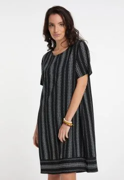 Zomerjurken Zomerjurk Dames Zwart -Aanbiedingen Usha Winkel 3a0eddeae382535bbc863221e8c9142b