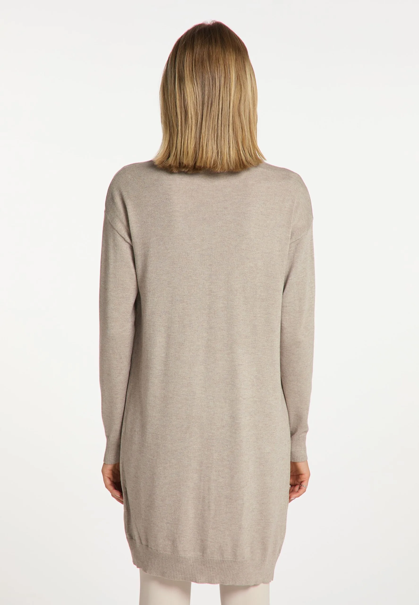 Vesten Gebreid Vest Dames Greige 5 Vesten Gebreid Vest Dames Greige - Afbeelding 3