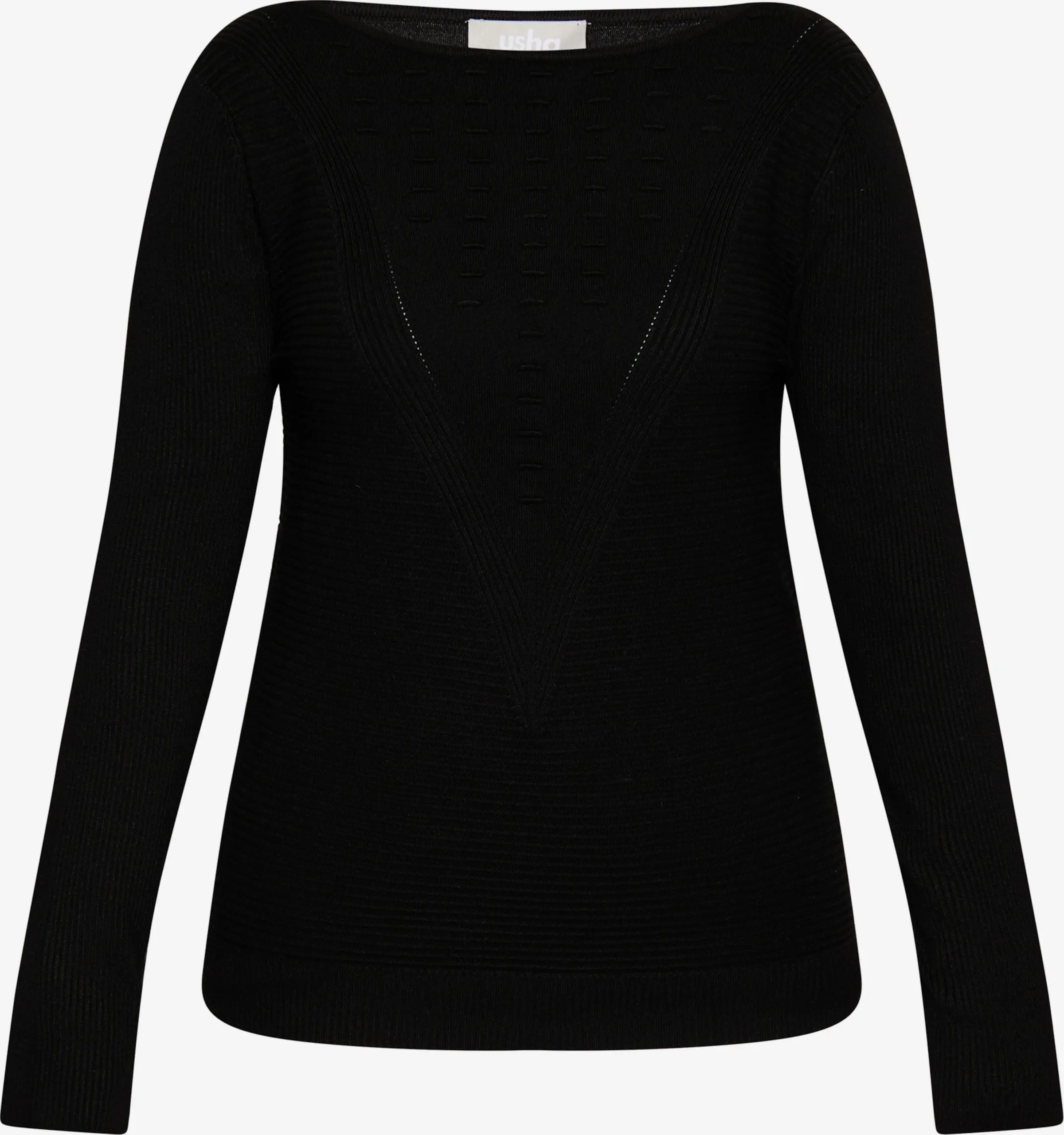 Usha Basic Truien Trui Dames Zwart 3 Usha Basic Truien Trui Dames Zwart