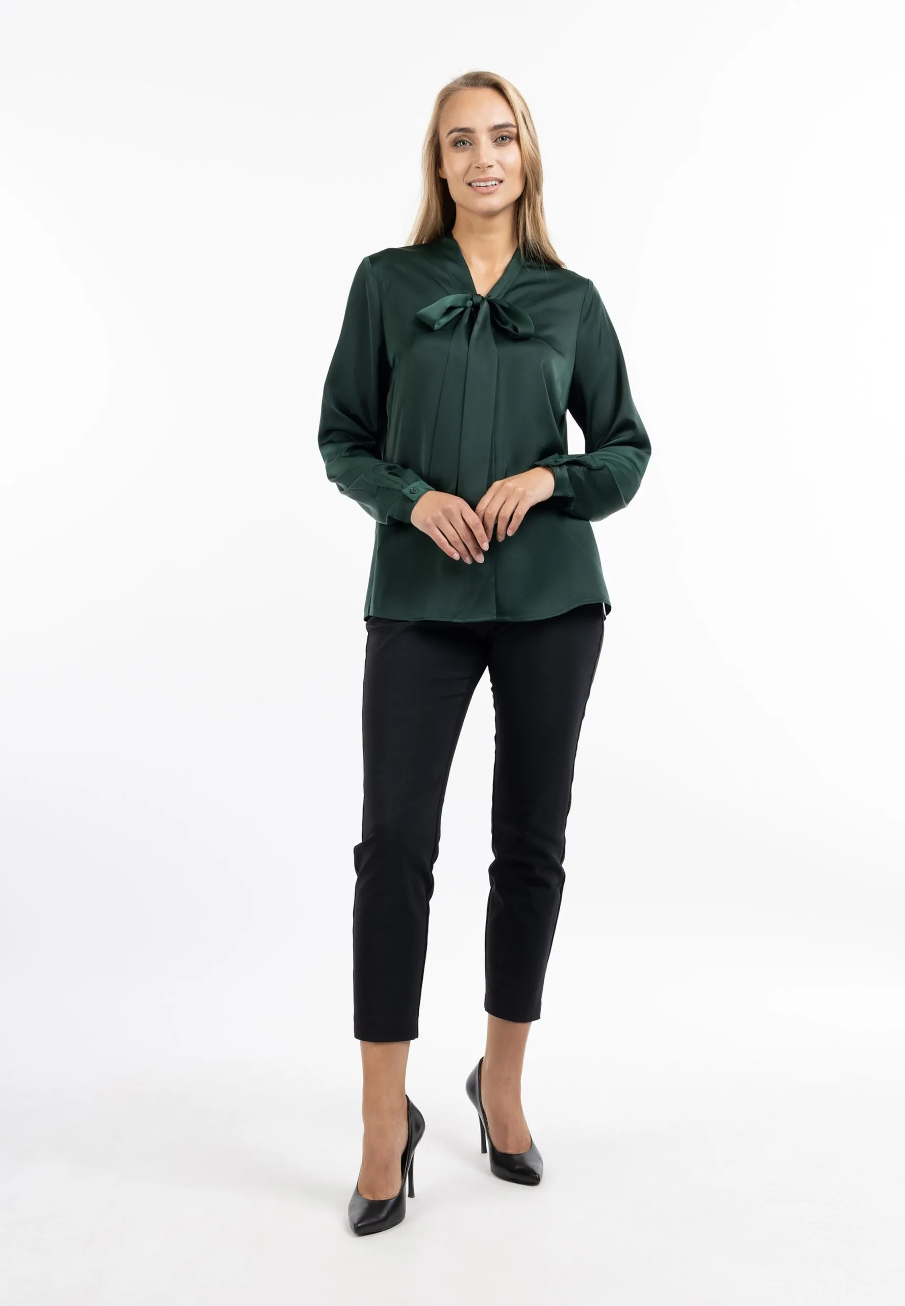 Blouses & Tunieken Blouse Dames Donkergroen 6 Blouses & Tunieken Blouse Dames Donkergroen - Afbeelding 4