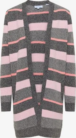 Vesten Gebreid Vest Dames Grijs / Rosa / Oudroze