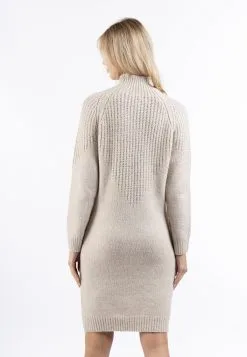 Gebreide Jurken Gebreide Jurk Dames Lichtbeige -Aanbiedingen Usha Winkel 3ee07655a268864a7232f227a48b3bf7