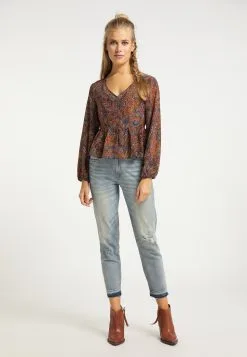 Blouseshirts Blouse Dames Cognac / Pueblo -Aanbiedingen Usha Winkel 419af45008fb5e24a90a36ca10c74760