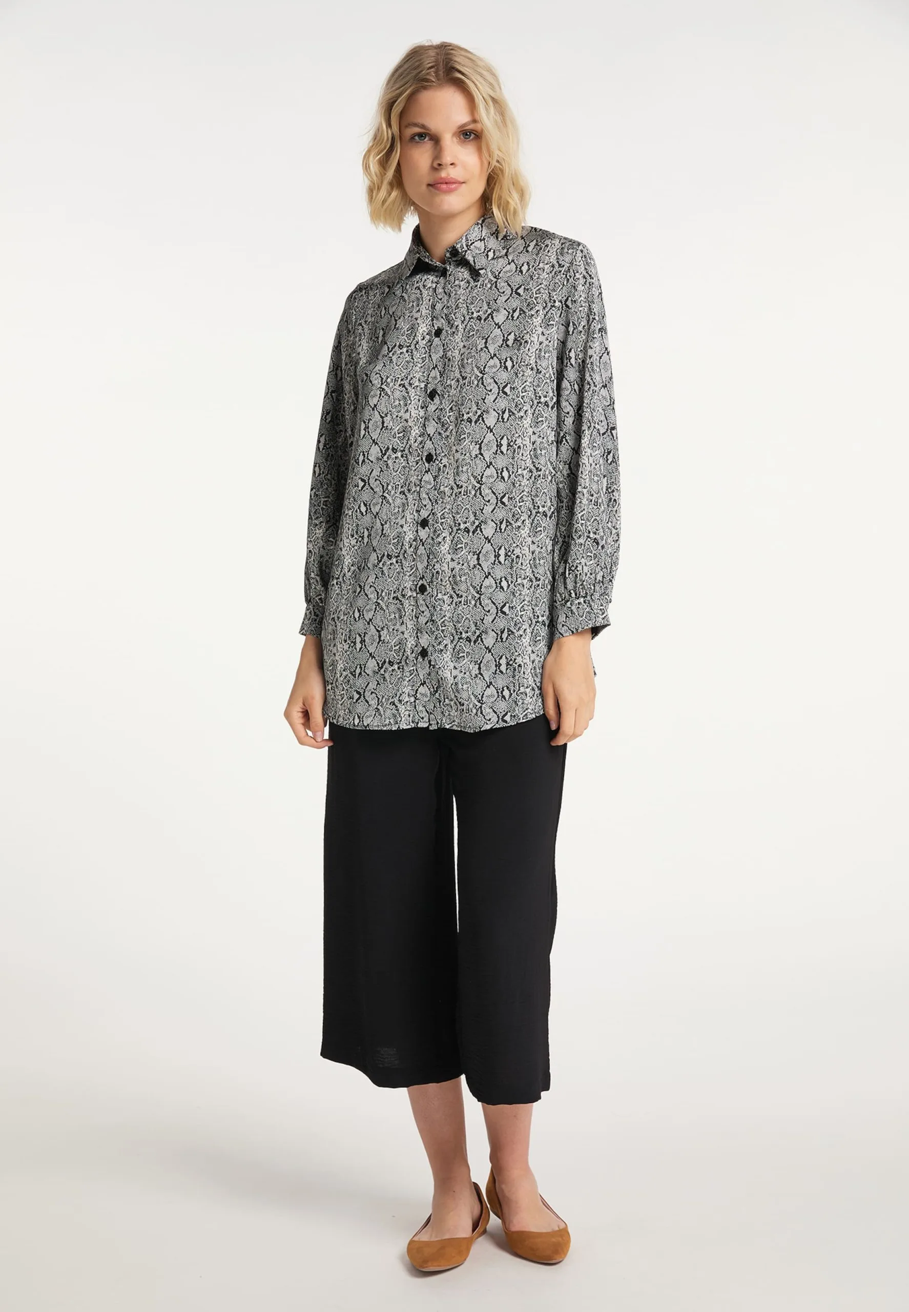 Usha Overhemden Blouse Dames Grijs / Stone Grey 6 Usha Overhemden Blouse Dames Grijs / Stone Grey - Afbeelding 4