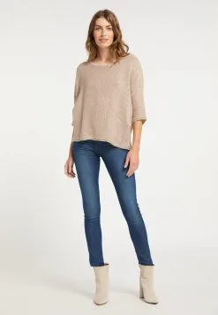 Usha Fijngebreide Truien Trui Dames Champagne -Aanbiedingen Usha Winkel 4285ef1c98eb4fc067ab012a3c8b69f6