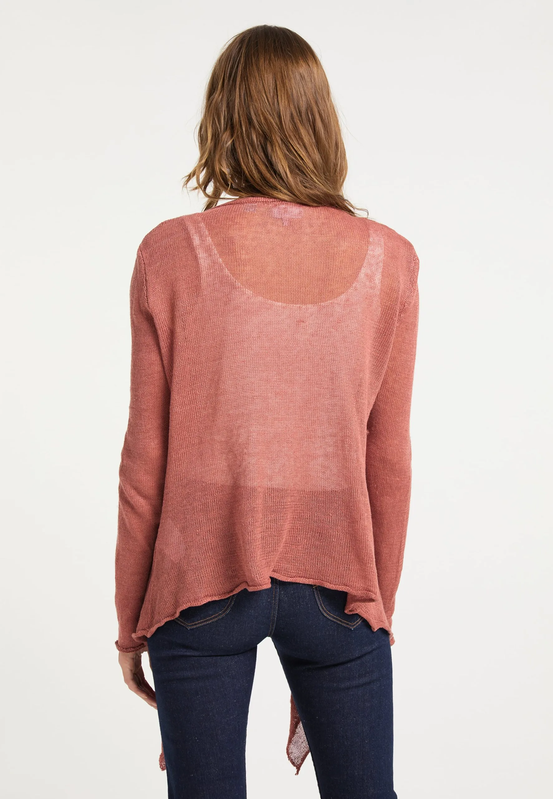 Usha Vesten Gebreid Vest Dames Roze 5 Usha Vesten Gebreid Vest Dames Roze - Afbeelding 3