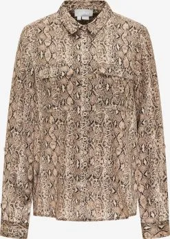 Usha Overhemden Blouse Dames Lichtbruin / Donkerbruin