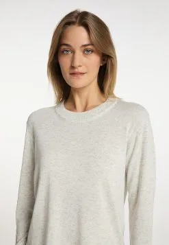 Fijngebreide Truien Trui Dames Grijs Gemêleerd -Aanbiedingen Usha Winkel 447a2072c8a25160fc8c8fe9911f68be