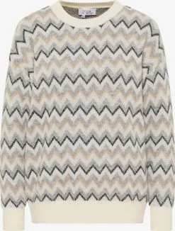 Fijngebreide Truien Trui Festival Dames Beige / Lichtbeige