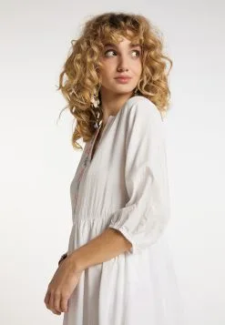 Zomerjurken Zomerjurk Dames Natuurwit -Aanbiedingen Usha Winkel 458fc953a9ee3f08f50bb277174e247b