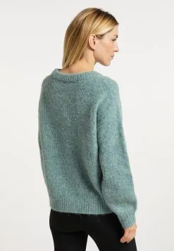 Usha Fijngebreide Truien Trui Dames Jade Groen -Aanbiedingen Usha Winkel 46469fb13e0766665a90aecab488eb21