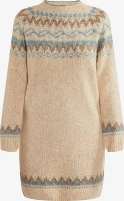 Gebreide Jurken Gebreide Jurk Fenia Dames Beige