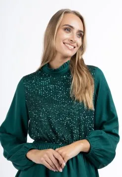 Usha Midi Jurken Jurk Dames Groen -Aanbiedingen Usha Winkel 49451cd113add1909142aed47e20ae3a