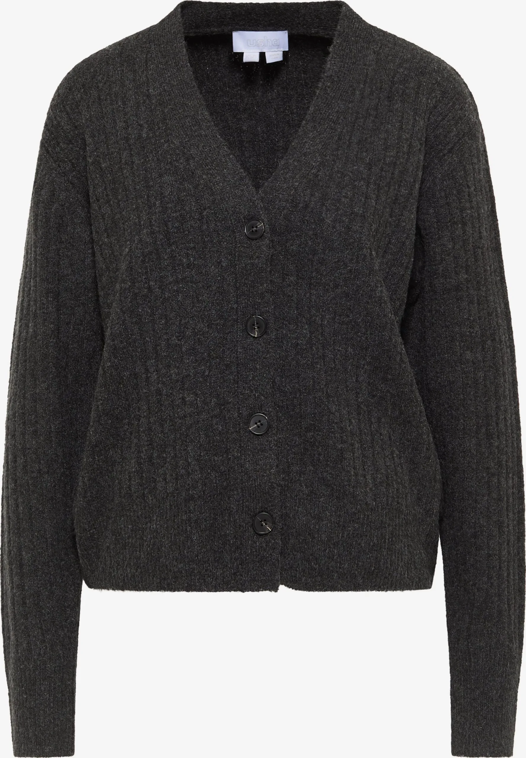 Vesten Gebreid Vest Dames Antraciet 3 Vesten Gebreid Vest Dames Antraciet