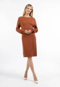 Gebreide Jurken Gebreide Jurk Dames Oker -Aanbiedingen Usha Winkel 4ba24f7821a7e94811514d8d0be3083f