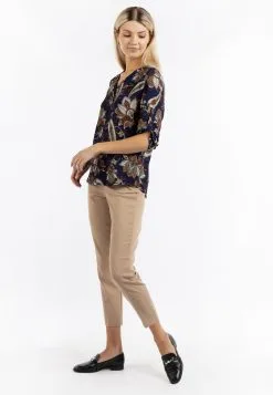 Usha Blouses Met Korte Mouw Blouse Dames Navy -Aanbiedingen Usha Winkel 4f6e21b4354ce080ab2e5deced65fa2a