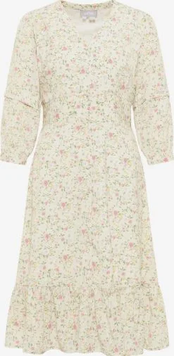 Usha Blousejurken Blousejurk Dames Natuurwit