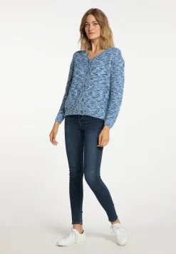 Vesten Gebreid Vest Dames Blauw / Navy / Hemelsblauw -Aanbiedingen Usha Winkel 5094f7159aa794c0dfba1796d320864a