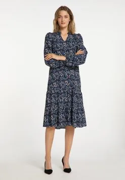 Usha Blousejurken Blousejurk Dames Donkerblauw -Aanbiedingen Usha Winkel 531b314c3a5bf32eafb122c54aecfc8f