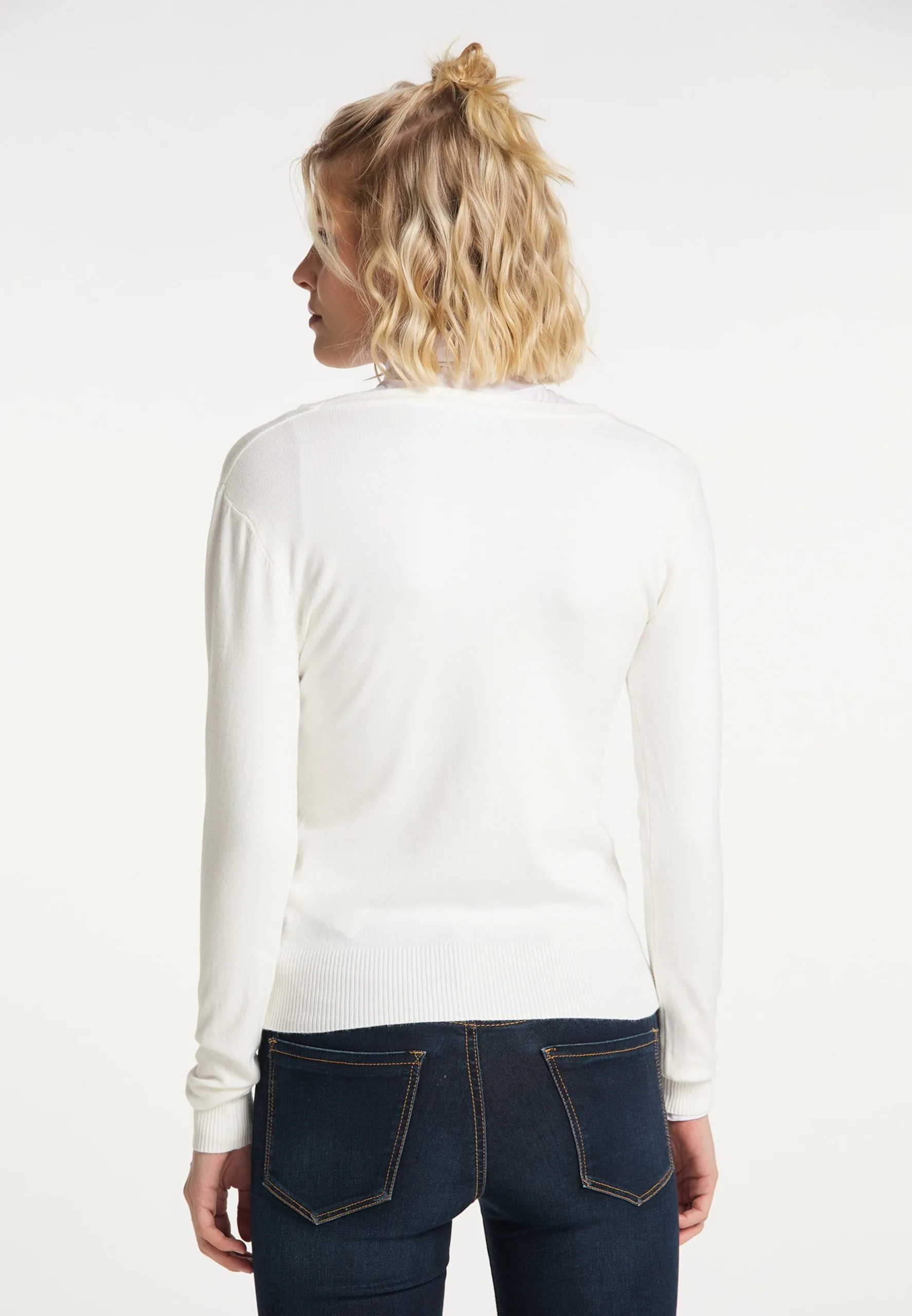 Vesten Gebreid Vest Dames Offwhite 5 Vesten Gebreid Vest Dames Offwhite - Afbeelding 3