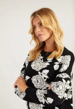 Usha Fijngebreide Truien Trui Dames Zwart -Aanbiedingen Usha Winkel 55b919462aa5cfc8dee2156154b6d153