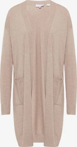 Vesten Gebreid Vest Dames Greige