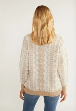 Fijngebreide Truien Trui Lynnea Dames Beige / Crème -Aanbiedingen Usha Winkel 57dfa9dffbd0862490b88c5bd72212d5