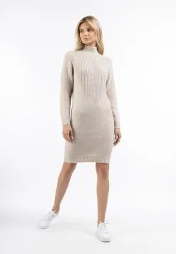 Gebreide Jurken Gebreide Jurk Dames Lichtbeige -Aanbiedingen Usha Winkel 58b945cfd1966f6b1c9b07fdced3e02e
