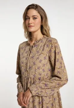 Usha Blousejurken Blousejurk Dames Camel -Aanbiedingen Usha Winkel 5ac3c5fd73b74a271d50a153f1883624