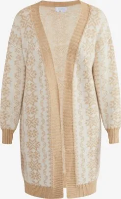 Vesten Gebreid Vest Lynnea Dames Beige / Crème