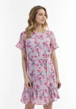 Usha Zomerjurken Zomerjurk Dames Duifblauw -Aanbiedingen Usha Winkel 5add7410ce5200370ba97deeb06a021c