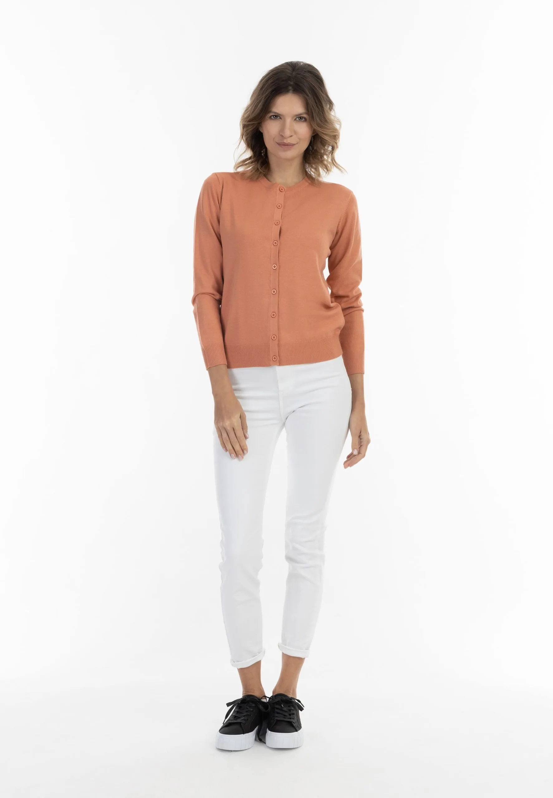 Vesten Gebreid Vest Dames Perzik 6 Vesten Gebreid Vest Dames Perzik - Afbeelding 4