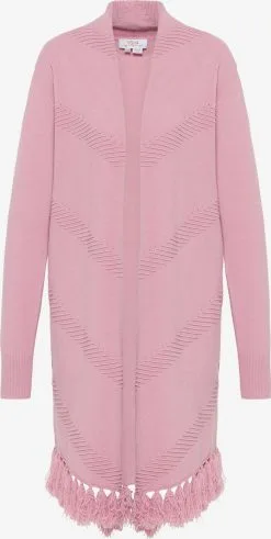 Vesten Gebreid Vest Dames Lichtroze