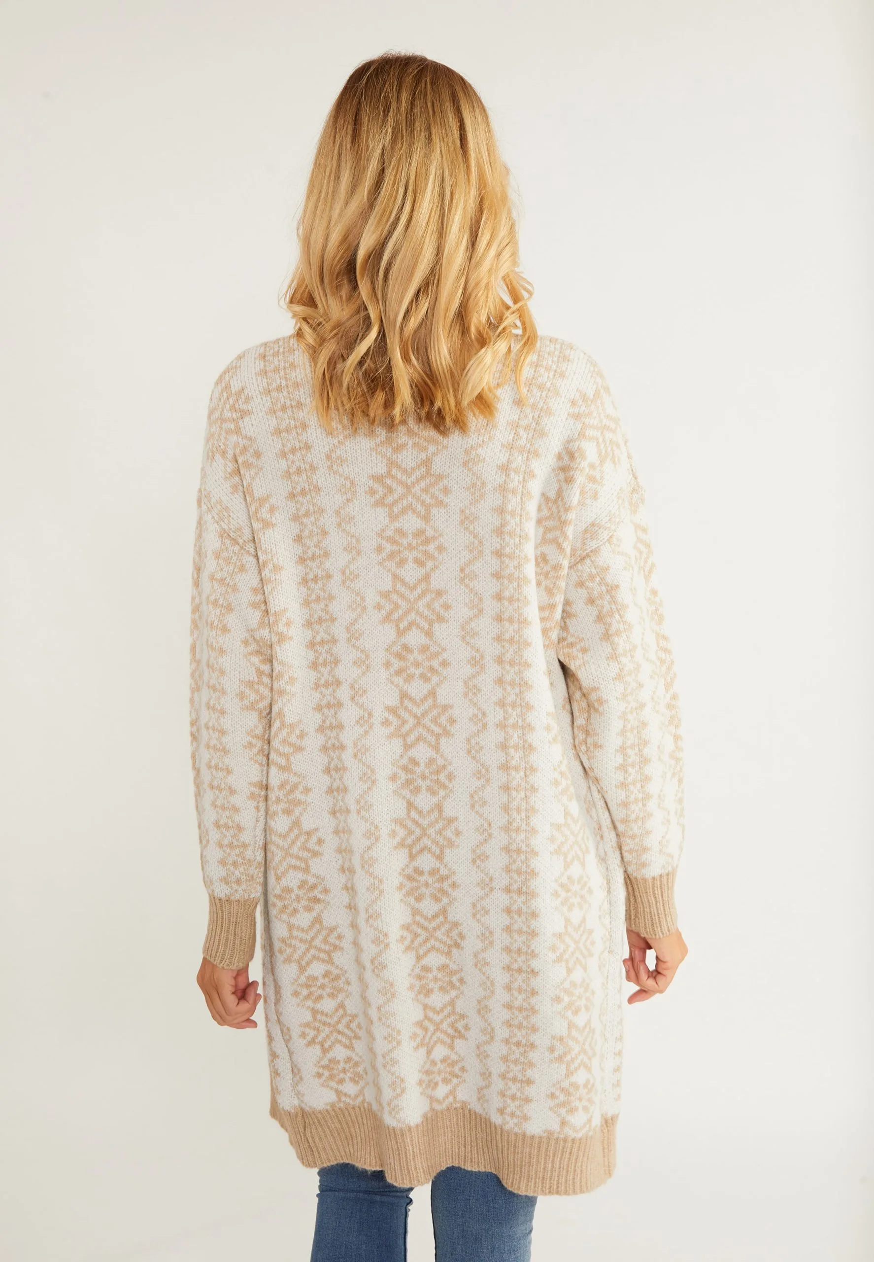 Vesten Gebreid Vest Lynnea Dames Beige / Crème 5 Vesten Gebreid Vest Lynnea Dames Beige / Crème - Afbeelding 3