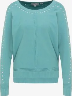 Usha Fijngebreide Truien Trui Dames Blauw